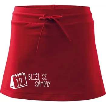 Dámská sukně Blíží se Sámday - Sportovní sukně - two in one - M ( Červená )