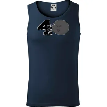 Bowling kulaté narozeniny 40 - Tílko pánské Core - 2XL ( Námořní modrá (velmi tmavá - téměř černá) )