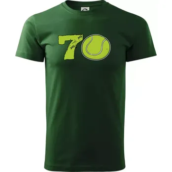 Tenis kulaté narozeniny 70 - Triko extra velké (5-8XL) - 7XL ( Lahvově zelená )