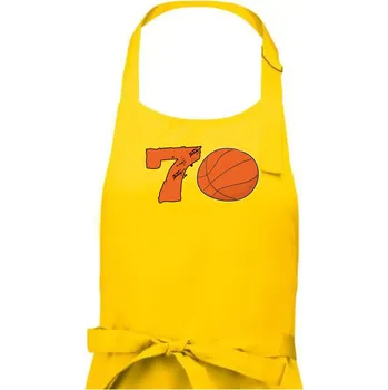 Kuchyňská zástěra Basketball kulaté narozeniny 70 - Dámská zástěra na vaření - Univerzální velikost ( Žlutá )