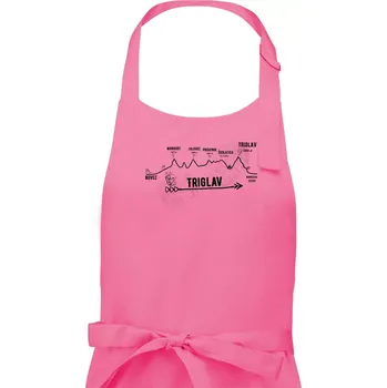 Kuchyňská zástěra Profil Triglav Bovec - Bohinjské jezero - Dámská zástěra na vaření - Univerzální velikost ( Růžová )