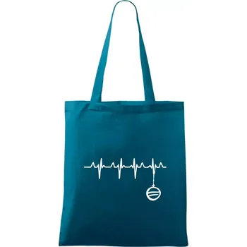 EKG Vánoční ozdoba - Taška bavlněná - 42 x 38 cm ( Petrolejová )