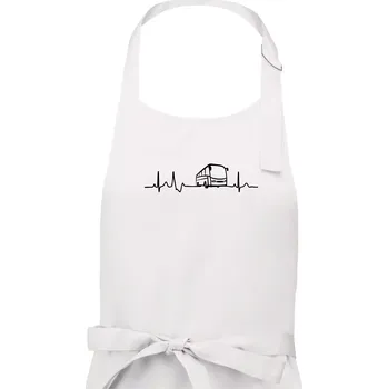 Kuchyňská zástěra EKG autobus - Dámská zástěra na vaření - Univerzální velikost ( Bílá )