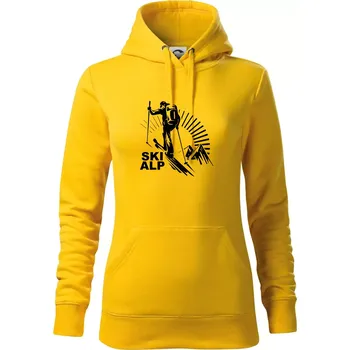 Dámská mikina Skialp trip - Mikina dámská Cape s kapucí - XS ( Žlutá )