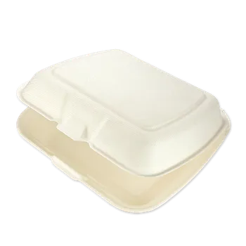 Jednorázové nádobí EcoPack Menu box z cukrové třtiny 230x205x40/70 mm 1-dílný bílý bal/50 ks