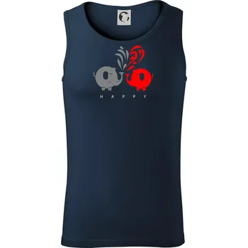 Slon veselý - Tílko pánské Core - XL ( Námořní modrá (velmi tmavá - téměř černá) )