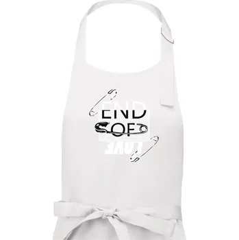 Kuchyňská zástěra End of love - Dámská zástěra na vaření - Univerzální velikost ( Bílá )