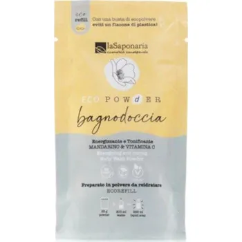 Sprchový gel laSaponaria Energizující sprchový gel v prášku - mandarinka a vitamin C, 25 g