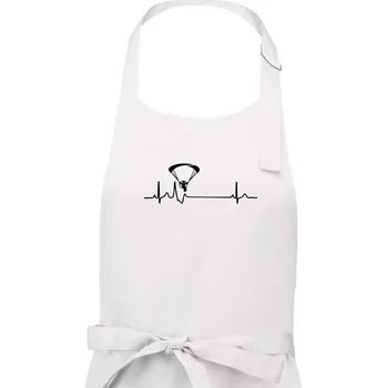 Kuchyňská zástěra EKG paramotor - Dámská zástěra na vaření - Univerzální velikost ( Bílá )