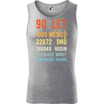 Narozeniny 90 přepočet času - Tílko pánské Core - M ( Tmavě šedý melír )