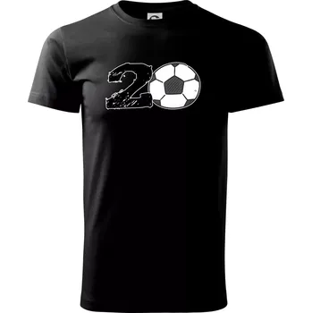 Fotbal kulaté narozeniny 20 - Triko extra velké (5-8XL) - 7XL ( Černá )