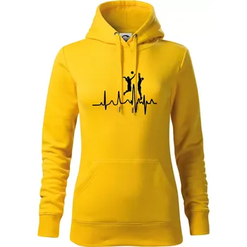 Dámská mikina EKG volejbalistky - Mikina dámská Cape s kapucí - XL ( Žlutá )