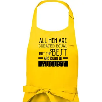 Kuchyňská zástěra All men are created equal august - Pánská zástěra na vaření - Univerzální velikost ( Žlutá )