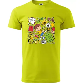 Malý fotbalista ikony - Klasické pánské triko vyšší gramáže - S ( Limetková )