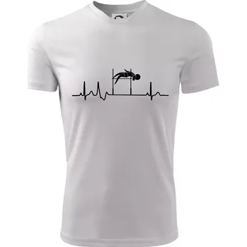 EKG skok do výšky - Dětské triko sportovní (dresovina) - 158 cm/12 let ( Bílá )