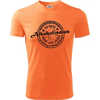 Chlapecké tričko Alkoholismus víno - Dětské triko sportovní (dresovina) - 146 cm/10 let ( Neon mandarine )