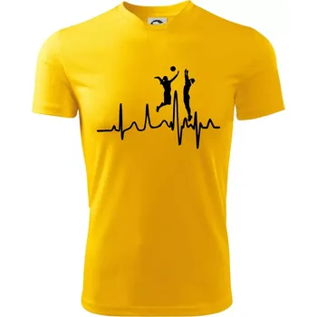 Chlapecké tričko EKG volejbalistky - Dětské triko sportovní (dresovina) - 122 cm/6 let ( Žlutá )