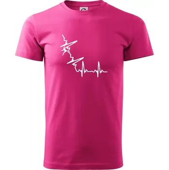 Pánská móda EKG bouldering - Klasické pánské triko vyšší gramáže - L ( Purpurová )