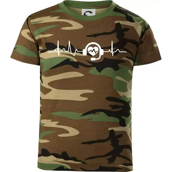 Chlapecké oblečení EKG tísňová linka - Dětské maskáčové triko - 122 cm/6 let ( Hnědý maskáč )