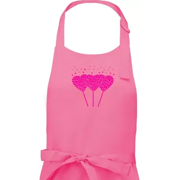 Kuchyňská zástěra Srdce balónky - Pánská zástěra na vaření - Univerzální velikost ( Růžová )