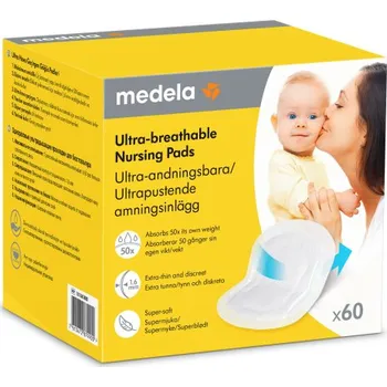 Vložka do podprsenky Medela Prsní vložky jednorázové ultra prodyšné Počet kusů: 60 ks