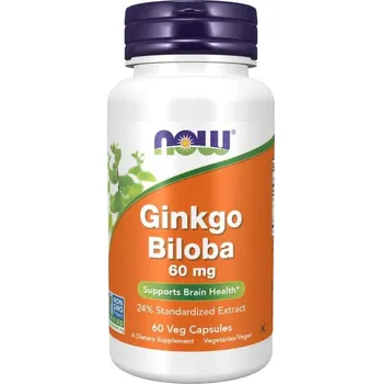 Now Foods Ginkgo Biloba 60 mg 60 kapslí