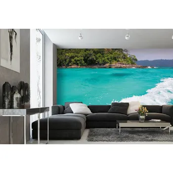 Fototapeta DIMEX | Samolepicí vliesová fototapeta na zeď Koh Surin, Thajsko MA-5-3071 | 375 x 250 cm | zelená, bílá, šedá + Samolepicí vliesová fototapeta na stěnu DIMEX Koh Surin, Thajsko MA53071 v rozměru 375 x 250 cm