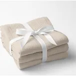 Mušelínová utěrka Nature MSN-045 Krémová - sada 3 ks