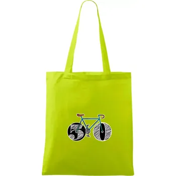 Narozeniny 50 let na kole - Taška bavlněná - 42 x 38 cm ( Limetková )