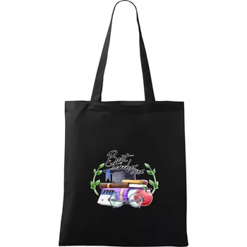 Nákupní taška Best teacher ever - Taška bavlněná - 42 x 38 cm ( Černá )