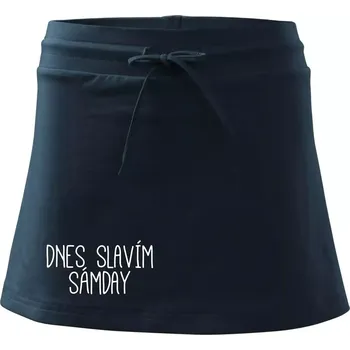 Dámská sukně Dnes slavím Sámday - Sportovní sukně - two in one - XS ( Námořní modrá (velmi tmavá - téměř černá) )