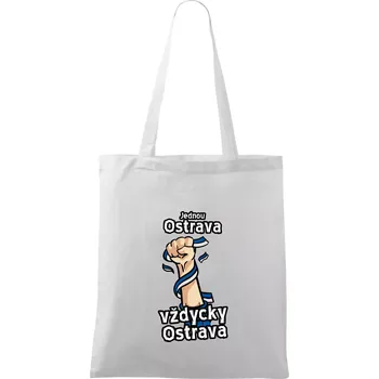 Jednou Ostrava vždycky Ostrava - Taška bavlněná - 42 x 38 cm ( Bílá )