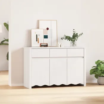 Organizace kuchyně vidaXL Servírovací skříň se zásuvkou Drammen Bílá 114 x 43 x 75,5 cm