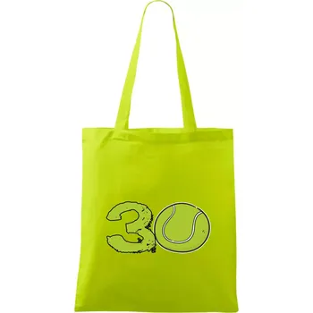 Nákupní taška Tenis kulaté narozeniny 30 - Taška bavlněná - 42 x 38 cm ( Limetková )