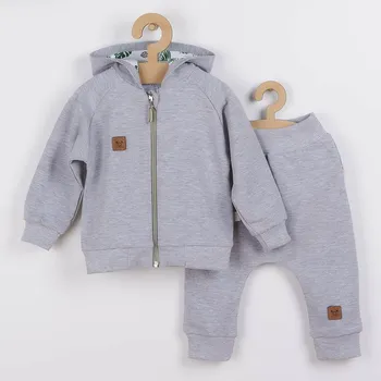 Kojenecká souprava Kojenecké tepláčky a mikinka s kapucí Koala - více variant Velikost: 68 (4-6m), Vzor: Nature