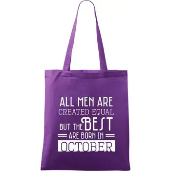 All men are created equal october - Taška bavlněná - 42 x 38 cm ( Fialová )