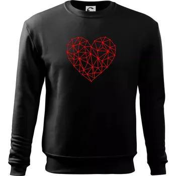Chlapecké tričko Srdce síť - Mikina Essential dětská - 158 cm/12 let ( Černá )