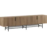 Marckeric Hnědý TV stolek Eldia 200 x 35 cm s dubovým dekorem