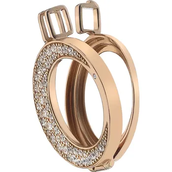 Přívěsek Stříbrný přívěsek Hot Diamonds Emozioni Luna Rose Gold 25 Coin Keeper