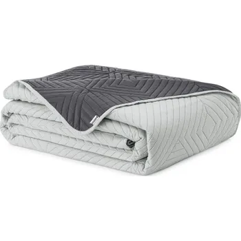 Přehoz na lůžko Prošívaný přehoz na postel SOFTA 240x260 tmavě šedá/světle šedá