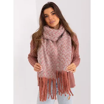 Šála Geometrická šála v cihlovo-šedé kombinaci AT-