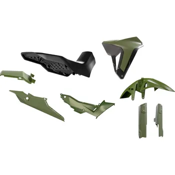 Sada plastů se sedlem REVOLUTION HONDA XL 750 TRANSALP '23-'25 (tmavá zelená/černá), RACETECH (RTECH)