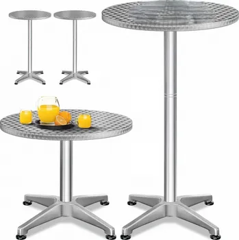 Barový stolek Sada 2 barových bistro stolů |stříbrná