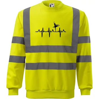 Pánská mikina EKG balet - Reflexní mikina - XL ( Neonově žlutá )