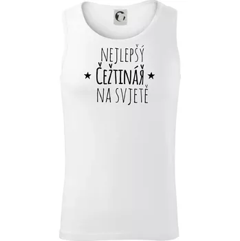 Nejlepší češtinář na světě - Tílko pánské Core - 2XL ( Bílá )