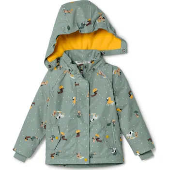 Pláštěnka 685900 - Tchibo - Dětská termobunda do deště - pro ženy - vel. 110/116 - barva: zelená/s potiskem