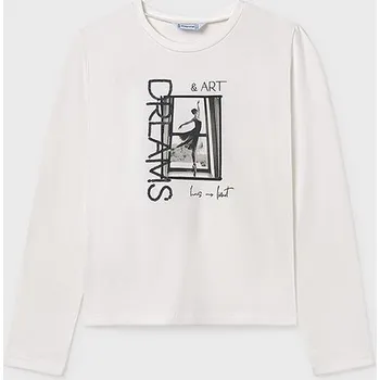 Chlapecké oblečení Mayoral dívčí triko 7017 barva: smetanová, Rozměr: 152 (12 let)