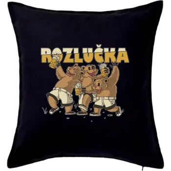 Polštář Rozlučka medvědi - Polštář 50x50 - 50x50 - Pouze potah ( Černá )