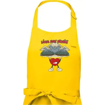 Kuchyňská zástěra Láska hory přenáší - Pánská zástěra na vaření - Univerzální velikost ( Žlutá )