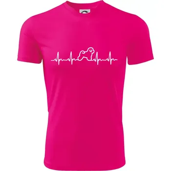 Chlapecké tričko Bišonek ekg - Dětské triko sportovní (dresovina) - 146 cm/10 let ( Neon Pink )